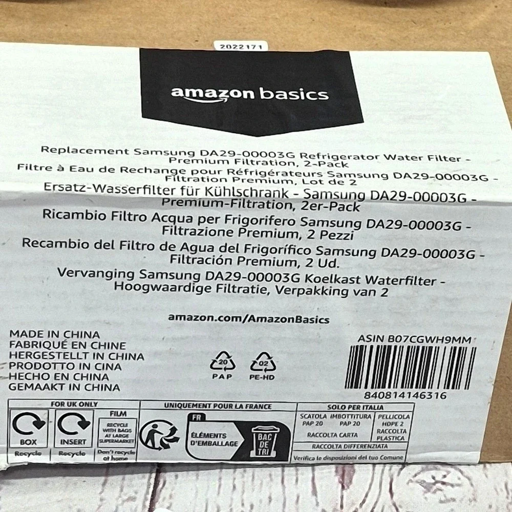 (Pack of 2) AmazonBasics - Replacement Refrigerator Water Filter - AMZN-00003G-P